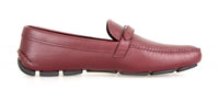 Prada Men's Red High-Quality Saffiano Leather Loafers 2DD110