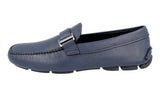 Prada Men's Blue Saffiano Leather Loafers 2DD113