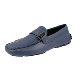 Prada Men's Blue Saffiano Leather Loafers 2DD113