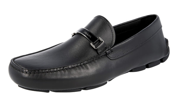 Prada Men's 2DD114 7V6 F0002 Leather Loafers