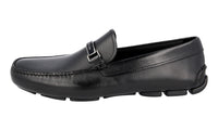 Prada Men's Black Leather Logo Business Shoes 2DD114