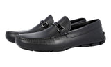 Prada Men's Black Leather Driving Loafers 2DD114