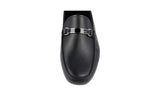 Prada Men's Black Leather Driving Loafers 2DD114
