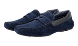 Prada Men's Blue Leather Driving Loafer Shoes Schuhe Loafers 2DD116