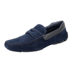 Prada Men's Blue Leather Loafers 2DD116
