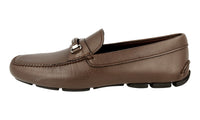Prada Men's Brown Saffiano Leather Loafers 2DD118