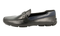 Prada Men's Black Leather Driver Shoes Loafers 2DD120