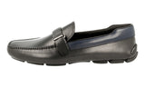 Prada Men's Black Leather Driver Shoes Loafers 2DD120