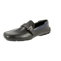 Prada Men's Black Leather Driver Shoes Loafers 2DD120