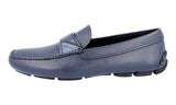 Prada Men's Blue Saffiano Leather Driving Loafer Loafers 2DD125