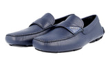 Prada Men's Blue Saffiano Leather Loafers 2DD125