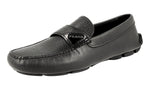 Prada Men's 2DD125 MGV F0002 High-Quality Saffiano Leather Leather Loafers