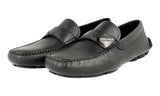 Prada Men's Black Saffiano Leather Driving Shoes Loafers 2DD125