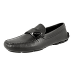 Prada Men's Black Saffiano Leather Driving Shoes Loafers 2DD125