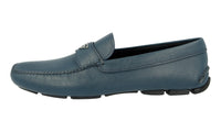 Prada Men's Turquoise Saffiano Leather Driving Loafers 2DD126