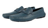 Prada Men's Turquoise Saffiano Leather Driving Loafers 2DD126