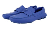 Prada Men's Blue Leather Rubberized Driving Shoes Loafers 2DD127