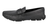 Prada Men's Black Saffiano Leather Driving Loafer Moccasin Loafers 2DD151