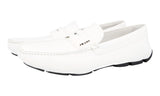 Prada Men's White Saffiano Leather Driving Loafers 2DD151