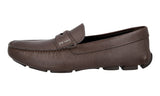 Prada Men's Brown Saffiano Leather Driving Loafer Moccasin Loafers 2DD151