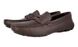 Prada Men's Brown Saffiano Leather Driving Loafer Moccasin Loafers 2DD151