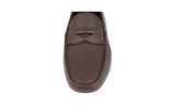 Prada Men's Brown Saffiano Leather Driving Loafer Moccasin Loafers 2DD151