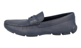 Prada Men's Blue Saffiano Leather Driving Shoes Loafers 2DD151