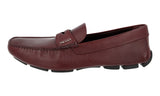 Prada Men's Brown High-Quality Saffiano Leather Penny Loafers 2DD151