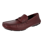 Prada Men's Brown Saffiano Leather Penny Loafers 2DD151