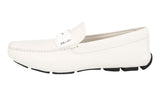 Prada Men's White High-Quality Saffiano Leather Penny Loafer Loafers 2DD151