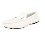 Prada Men's White Saffiano Leather Penny Loafer Loafers 2DD151