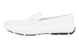Prada Men's White Saffiano Leather Penny Loafers 2DD151