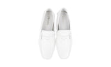 Prada Men's White Saffiano Leather Penny Loafers 2DD151