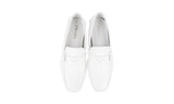 Prada Men's White High-Quality Saffiano Leather Penny Loafers 2DD151