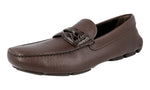 Prada Men's 2DD151 3V1X F0201 Saffiano Leather Leather Loafers