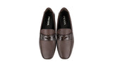 Prada Men's Brown Saffiano Leather Croc Driving Loafer Loafers 2DD151