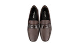 Prada Men's Brown High-Quality Saffiano Leather Penny Business Shoes 2DD151