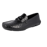 Prada Men's Black Leather Penny Loafers 2DD151