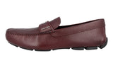 Prada Men's Red Saffiano Leather Driving Loafers 2DD151