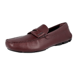 Prada Men's Red Saffiano Leather Driving Loafers 2DD151