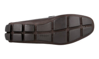 Prada Men's Brown Saffiano Leather Logo Loafers 2DD152