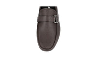 Prada Men's Brown Saffiano Leather Logo Loafers 2DD152