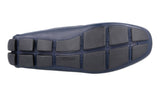 Prada Men's Blue Saffiano Leather Logo Loafer Loafers 2DD153