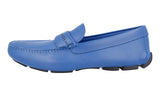 Prada Men's Blue Saffiano Leather Driving Loafers 2DD154