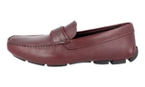 Prada Men's Red Saffiano Leather Driving Loafer Loafers 2DD154