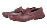 Prada Men's Red Saffiano Leather Driving Loafer Loafers 2DD154