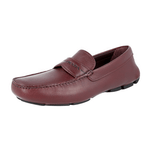 Prada Men's Red High-Quality Saffiano Leather Logo Business Shoes 2DD154