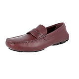 Prada Men's Red Saffiano Leather Driving Loafer Loafers 2DD154