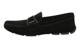 Prada Men's Black Leather Driving Loafers 2DD155