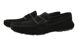 Prada Men's Black Leather Driving Loafers 2DD155